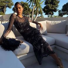 Never Fully Dressed Women's Mono Palma Mesh Dress - Black