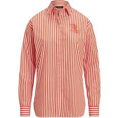 Dame - Orange Skjorter Lauren Ralph Lauren Bluse Kotta Langærmede Skjorter - Orange Lily/White