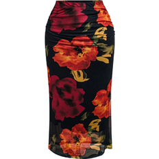 Shein Eleganter, floral bedruckter Rock Große Größen für Damen
