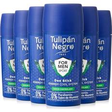 Parabenfri - Vuxen Deodoranter Tulipán Negro Black Sport For Men Deodorant Stick 75 ml x 6 units
