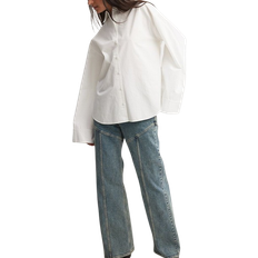 Kläder NA-KD Cotton Shirt With Wide Sleeves - White