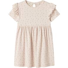 Grøn - Piger Kjoler Lil'Atelier Kjole Nmfgago Kiv Ss Dress - Lysegrøn/Fersken/Lyserød