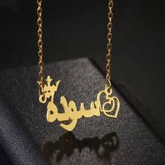 Shein Customized Arabic Name Necklace - Gold Color