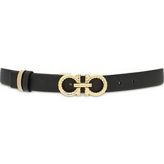 Ferragamo Women's Adjustable Reversible Gancini Belt - Black