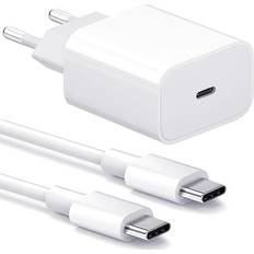 Samsung snabbladdare Laddare för Samsung Snabbladdare 20W USB-C Strömadapter Kabel 2m