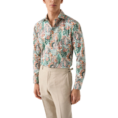 Parrot Motif Signature Twill Shirt