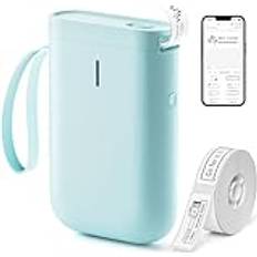 D11 Label Maker Machine Thermal Sticker Printer with 1 Roll White Starter