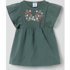 Polarn O. Pyret Dresses Polarn O. Pyret Embroidered Frilled Baby Dress - Green