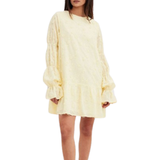 NA-KD Sleeve Detail Dress - Light Yellow