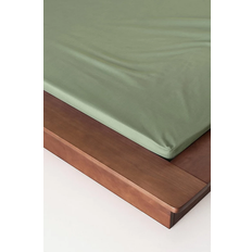 Zack Percale Faconsyet Økologisk Khaki Grøn 90x200 Lagen Grøn (200x90cm)