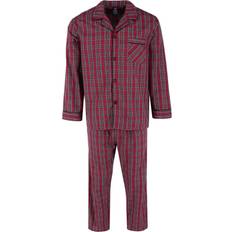 Men - Red Pyjamas Hanes Men's Broadcloth Long Sleeve Pajama Set - Red