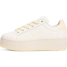 Tommy Hilfiger Leather Platform Trainers - Frozen Custard