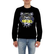 Kenzo Men Jumpers Kenzo Mens Sweatshirts Tiger Print Jumpers - Black