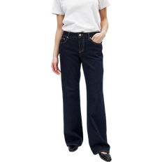 NA-KD Low-Waisted Jeans - Dark Blue