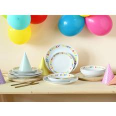 12 Piece Porcelain Dinnerware Service for 4 White