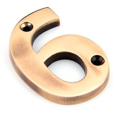 Facade Numbers From The Anvil Metal Surface Mount House Number 7.8 cm H x 0.8 cm D - Polished Bronze