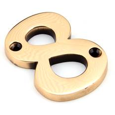 Bronze Garden Decorations From The Anvil Metal Surface Mount House Number 7.8 cm H x 0.8 cm D - Polished Bronze