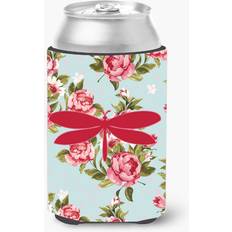 Wood Bottle Coolers Caroline's Treasures Moth Shabby Chic Blue Roses Can or Beverage Insulator Hugger Bottle Cooler