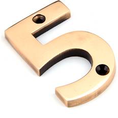 Facade Numbers From The Anvil Metal Surface Mount House Number 7.8 cm H x 0.8 cm D - Polished Bronze