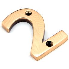 Facade Numbers From The Anvil Metal Surface Mount House Number 7.8 cm H x 0.8 cm D - Polished Bronze