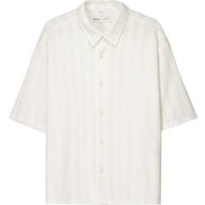 Bershka Tops Bershka Knitted Textured Shirt - Ecru