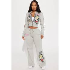 Ed Hardy Rose And Sword Sweatpant - Heather Grey