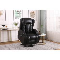 Convery Leather Match Manual Lift Assist Recliner 107 cm H X 88 cm W X 102.5cm D