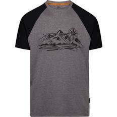 Men T-shirts Trespass Mens Round Neck T-Shirt Fullmer - Grey Marl