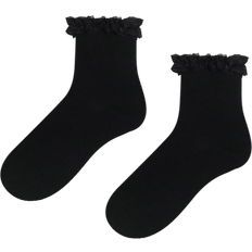 ASOS DESIGN 2er-Pack Socken in Schwarz mit Rüschenkante