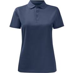 Womens Ladies Pique Polo Shirt - Navy
