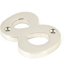 Silver Facade Numbers From The Anvil Metal Surface Mount House Number 7.8 cm H x 0.8 cm D - Polished Nickel