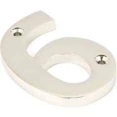 Silver Facade Numbers From The Anvil Metal Surface Mount House Number 7.8 cm H x 0.8 cm D - Polished Nickel