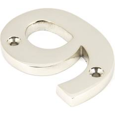 Silver Facade Numbers From The Anvil Metal Surface Mount House Number 7.8 cm H x 0.8 cm D - Polished Nickel