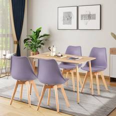 Purple Dining Sets Fjørde & Co Cheney 4 Person Purple Dining Set