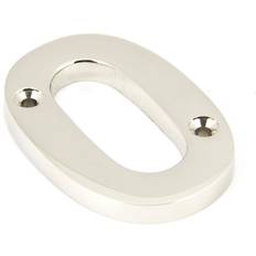 Facade Numbers From The Anvil Metal Surface Mount House Number 7.8 cm H x 0.8 cm D - Polished Nickel