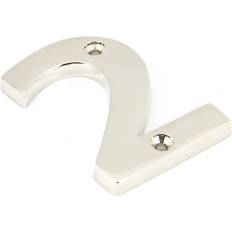 Silver Facade Numbers From The Anvil Metal Surface Mount House Number 7.8 cm H x 0.8 cm D - Polished Nickel