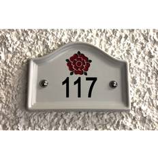 Garden & Outdoor Environment Dakota Fields 17cm Walsham Flush Mount House Number 16.5cm H x 12cm W x 1.5cm D