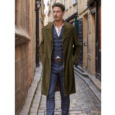 Corduroy Coats Vehhe Men's Corduroy Trench Coat - Armygreen