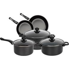 Cookware Temu Black 8 Pcs Non Stick Cookware Set