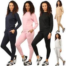 True Face Ladies Plain Lounge Wear Set Long Sleeve Casual Comfy Tracksuit
