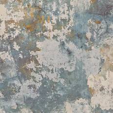Wallpapers Metro Lane Cherylann Blue Green Industrial Effect Textured Vinyl 10m x 53cm Matte Wallpaper Roll