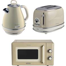 Ariete Vintage 1.7L Jug Kettle 2 Slice Toaster Microwave Cream