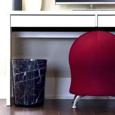 Shein 5 Gallon Plastic Office Trash Can Black Marbled