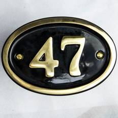 Garden & Outdoor Environment Dakota Fields Tyrinia Surface Flush Mount House Number 10 cm H x 14.5 cm W x 0.5cm D