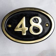 Garden & Outdoor Environment Dakota Fields Tyrinia Surface Flush Mount House Number 10 cm H x 14.5 cm W x 0.5cm D