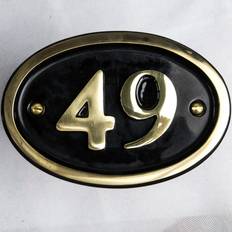 Garden & Outdoor Environment Dakota Fields Tyrinia Surface Flush Mount House Number 10 cm H x 14.5 cm W x 0.5cm D