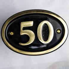 Garden & Outdoor Environment Dakota Fields Tyrinia Surface Flush Mount House Number 10 cm H x 14.5 cm W x 0.5cm D