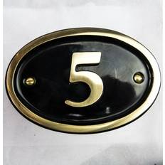 Garden & Outdoor Environment Dakota Fields Tyrinia Surface Flush Mount House Number 10 cm H x 14.5 cm W x 0.5cm D