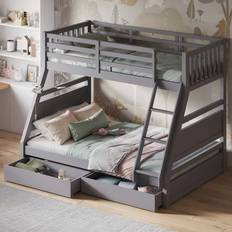 Flair Ollie Triple Grey Bunk Bed 144.5x200cm