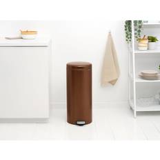 Bronze Pedal Bins Brabantia 30 Litre NewIcon Soft Closing Pedal Bin Bronze